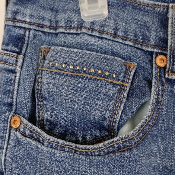 Levi's 515 Bootcut Beaded Distressed Jeans Sz 12M - Picture 9 of 13